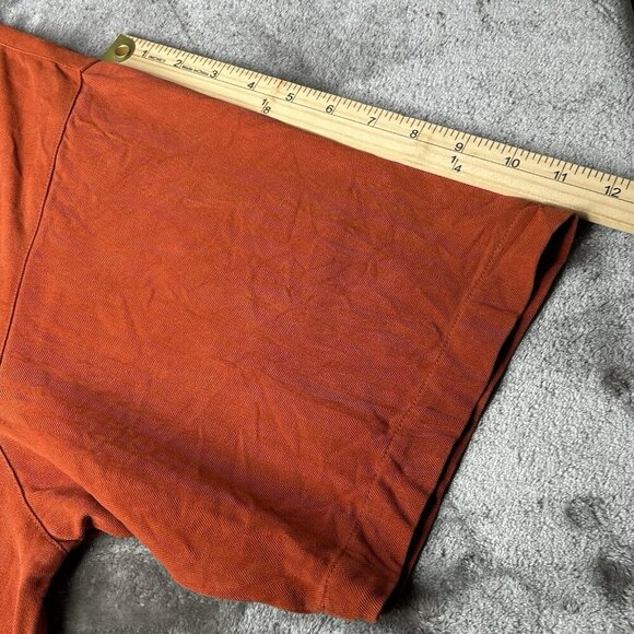 Tommy Bahama Silk Shirt Mens Extra Large Orange Rust Cigar Loop Collar Party XL - Picture 11 of 16